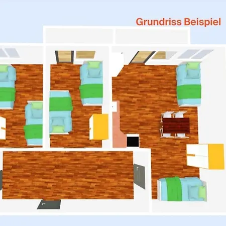 Апартаменты Gemuetliche Monteurwohnung In Bis 6 Personen